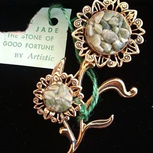 Jade brooch